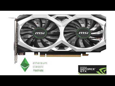 MSI GTX 1650 super Ethereum Classic (ETC) Hashrate