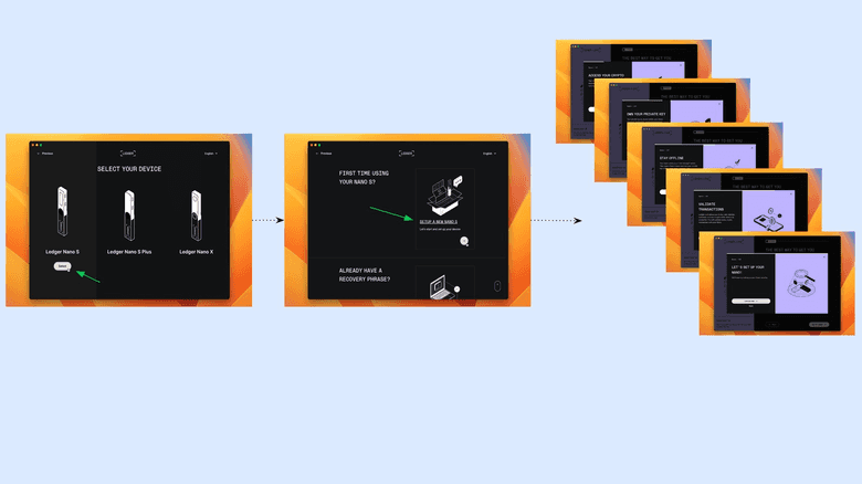 select Ledger Nano S setup.